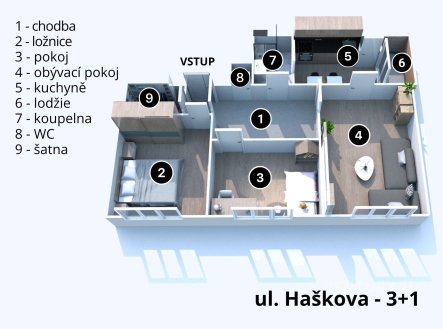 Prodej bytu, 3+1, 66 m²