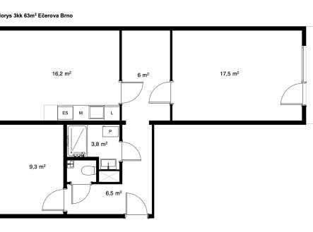 Prodej bytu, 2+1, 64 m²