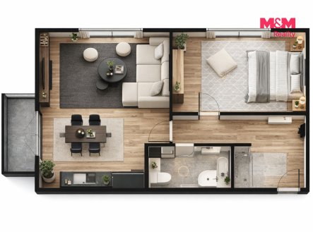 Prodej bytu, 2+kk, 63 m²