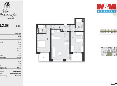 Prodej bytu, 3+kk, 88 m²