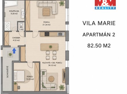 Prodej bytu, 3+kk, 88 m²