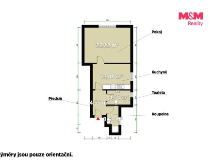 půdorys 2+kk.jpg | Pronájem bytu, 2+kk, 47 m²