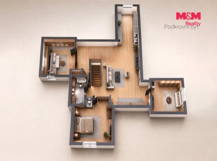Prodej bytu, 2+kk, 100 m²