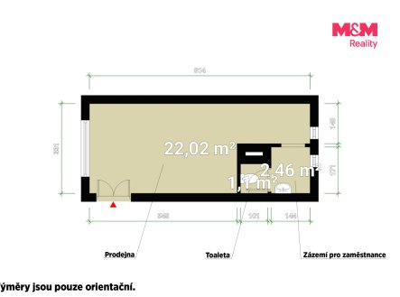 Pronájem obchodní prostory, 26 m²