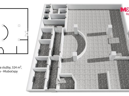 Pronájem obchodní prostory, 324 m²