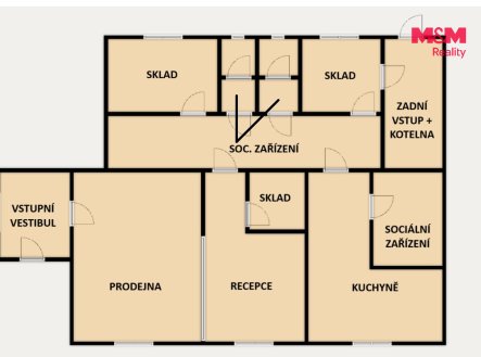 Pronájem obchodní prostory, 349 m²