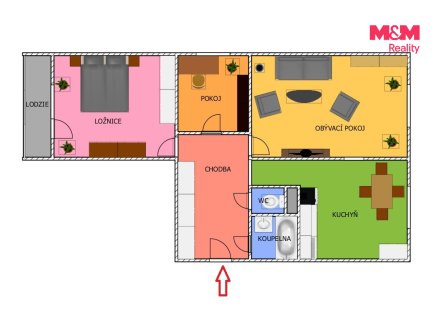 Prodej bytu, 3+1, 73 m²