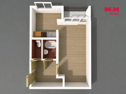 Prodej bytu, 1+kk, 37 m²