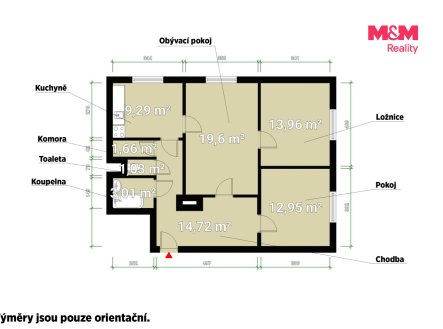 Prodej bytu, 3+1, 76 m²