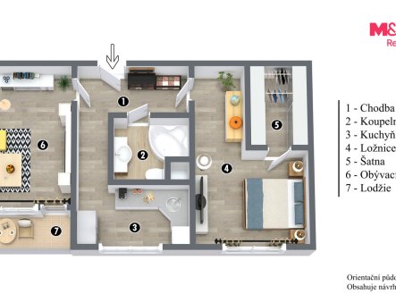 Prodej bytu, 2+1, 62 m²