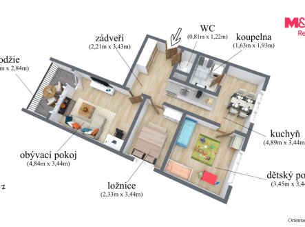 Prodej bytu, 3+1, 60 m²