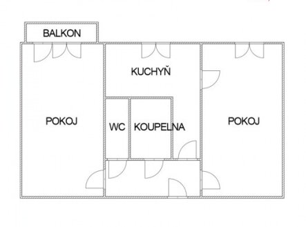 Prodej bytu, 2+1, 54 m²