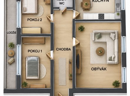 Prodej bytu, 3+1, 68 m²