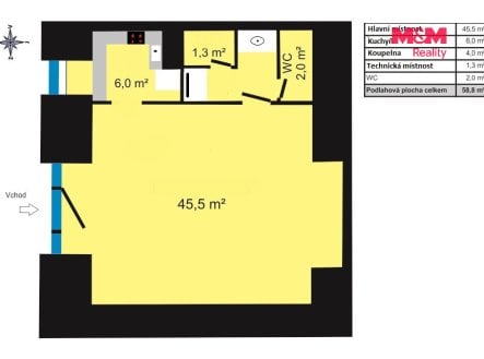Prodej obchodní prostory, 59 m²