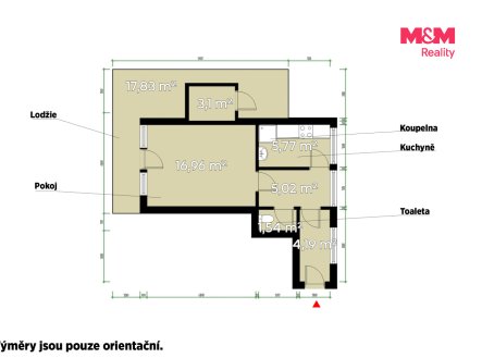 Pronájem bytu, 1+1, 34 m²