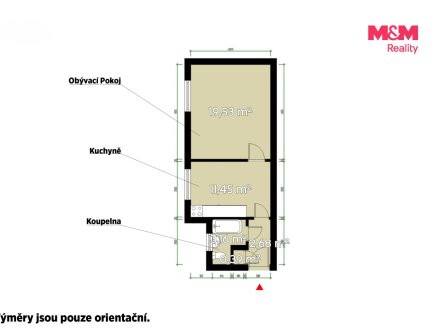 Pronájem bytu, 1+1, 37 m²