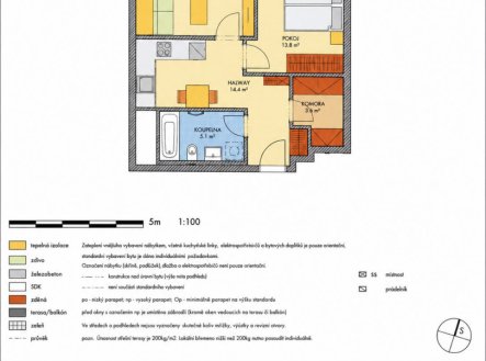 Prodej bytu, 2+1, 53 m²