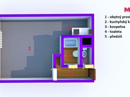Prodej bytu, 1+kk, 31 m²
