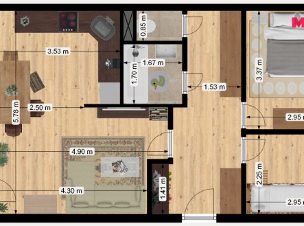 Prodej bytu, 3+kk, 55 m²