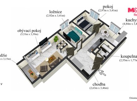 Prodej bytu, 3+1, 64 m²