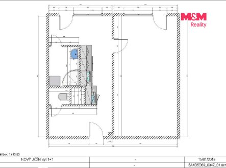 Pronájem bytu, 1+1, 44 m²