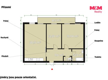 Pronájem bytu, 3+kk, 79 m²