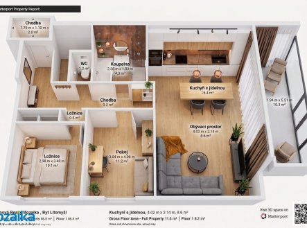 Prodej bytu, 3+kk, 81 m²