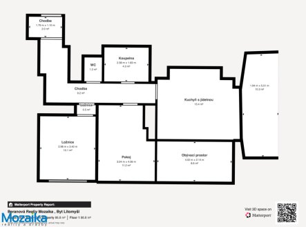 Prodej bytu, 3+kk, 81 m²