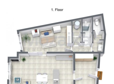 Pronájem bytu, 2+kk, 80 m²