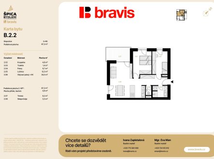 Prodej bytu, 3+kk, 78 m²