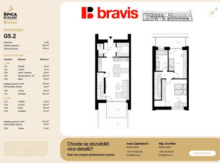Prodej bytu, 3+kk, 90 m²