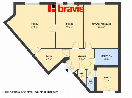 105 i se sklepem | Prodej bytu, 4+kk, 105 m²