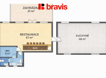 Pronájem restaurace, 183 m²