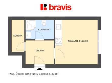 Pronájem bytu, 1+kk, 30 m²
