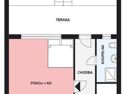 Pronájem bytu, 1+kk, 23 m²
