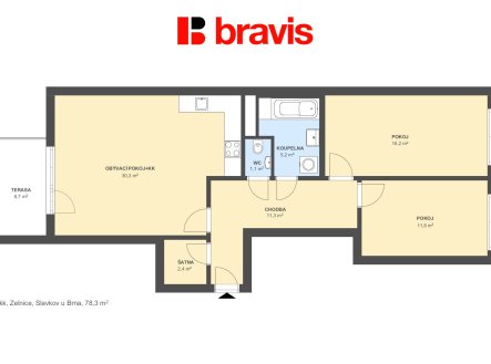Prodej bytu, 3+kk, 115 m²