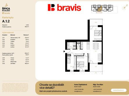 Prodej bytu, 4+kk, 80 m²