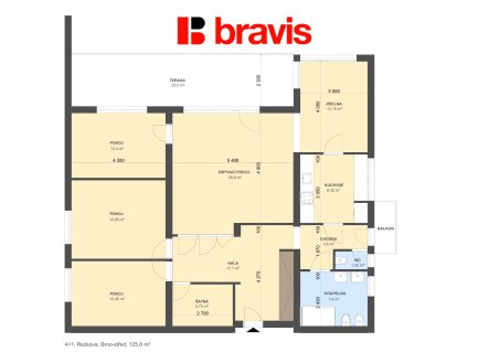 Pronájem bytu, 4+1, 190 m²