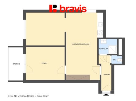 Prodej bytu, 2+kk, 68 m²