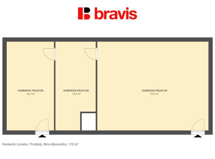 Pronájem komerčního objektu, sklad, 112 m²