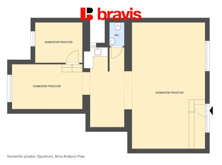 Pronájem obchodní prostory, 80 m²