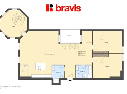 Pronájem bytu, 4+kk, 125 m²