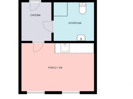 Pronájem bytu, 1+kk, 23 m²