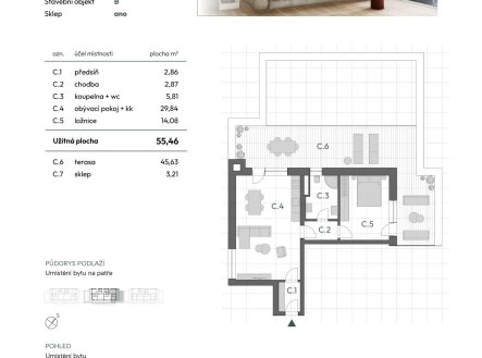 Prodej bytu, 2+kk, 104 m²