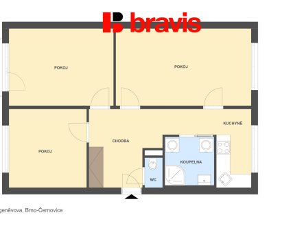 Pronájem bytu, 3+1, 75 m²