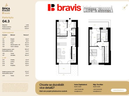 Prodej bytu, 3+kk, 91 m²