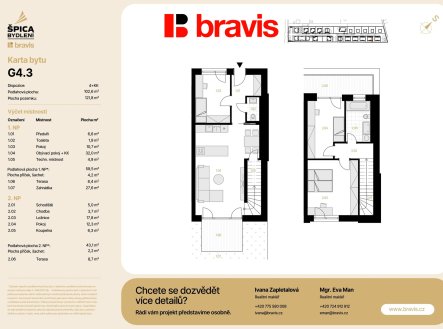 Prodej bytu, 4+kk, 103 m²
