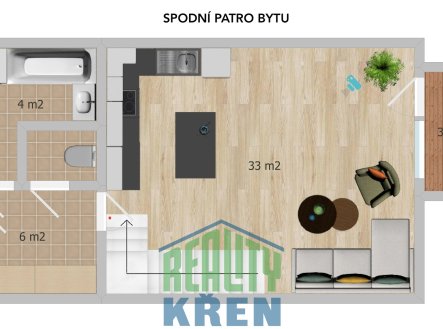 Prodej bytu, 3+kk, 95 m²