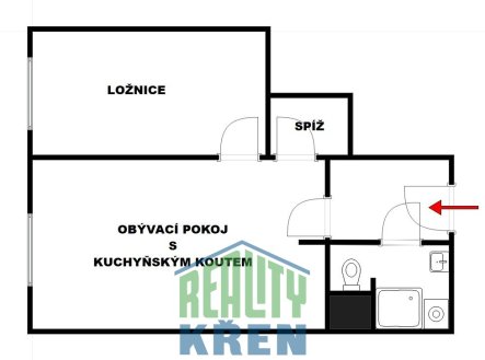 Prodej bytu, 2+kk, 41 m²