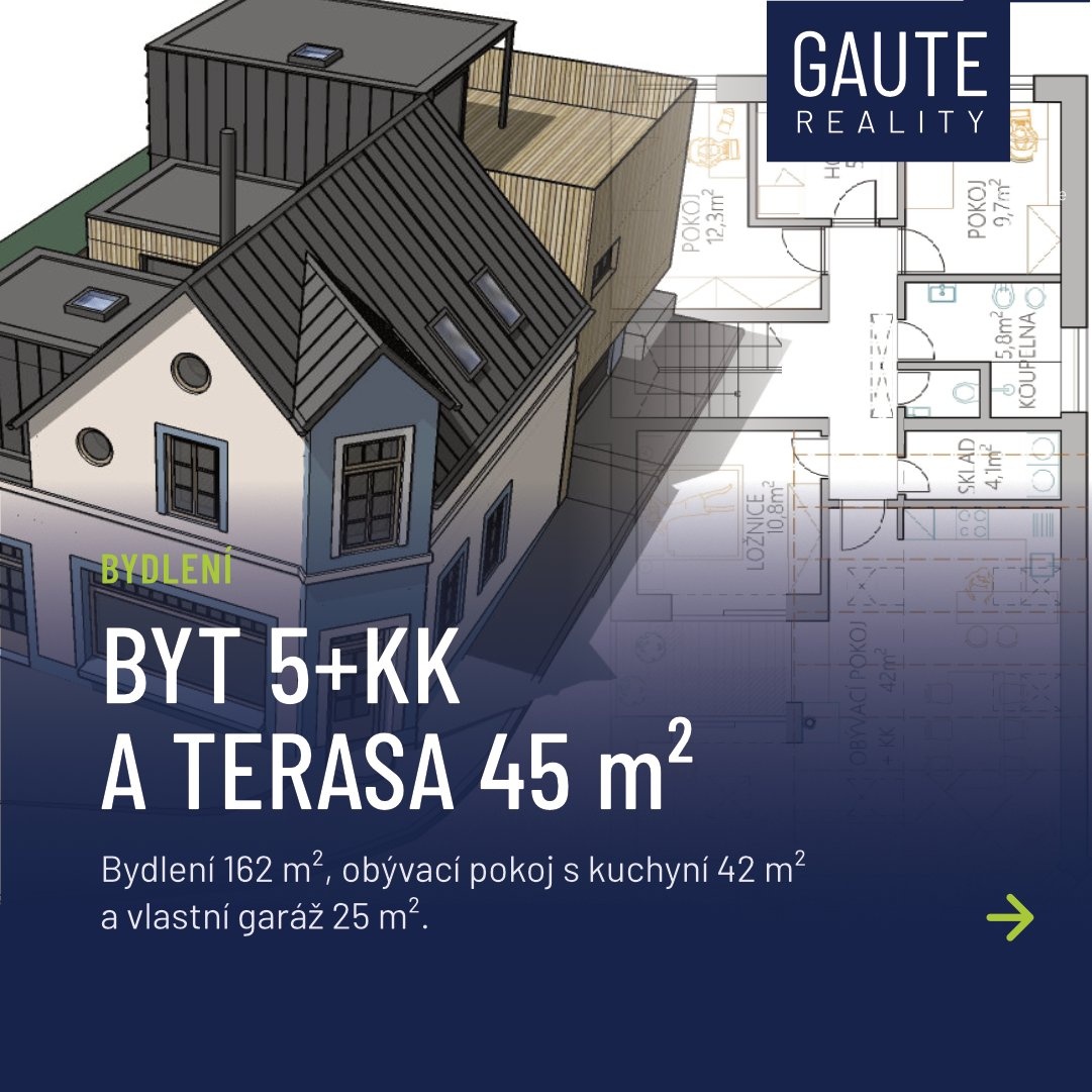 Prodej exkluzivního projektu: Moderní byt s komerčním zázemím